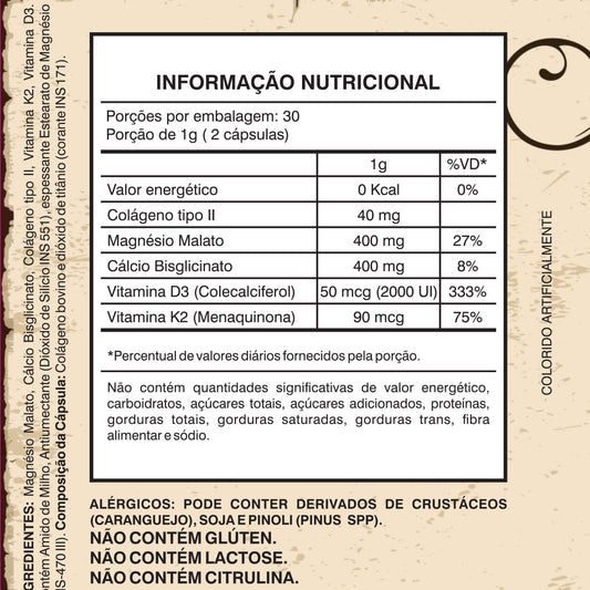 Colágeno Tipo II Articulações e Mobilidade – 60 cápsulas